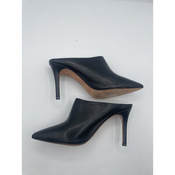 Bettye Muller Granee Black Leather Bootie Slide Heel Soft Pointed Toe 5.5 - Picture 4 of 10